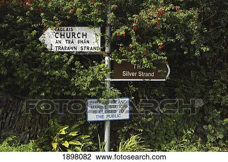 signpost on sherkin island off the coast of county cork in munster region; sherkin island, west cork, ireland View Large Photo Image Stock Image - signpost on sherkin island off the coast of county cork in munster region; sherkin island, west cork, ireland. Fotosearch