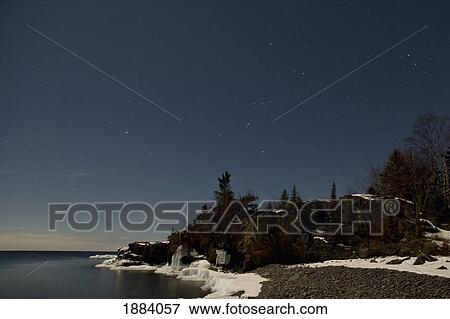 stars in the sky over lake superior; grand portage, minnesota, united states of america View Large Photo Image Stock Photo - stars in the sky over lake superior; grand portage, minnesota, united states of america. Fotosearch