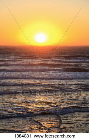sunset along the oregon coast; oregon, united states of america View Large Photo Image Stock Image - sunset along the oregon coast; oregon, united states of america. Fotosearch