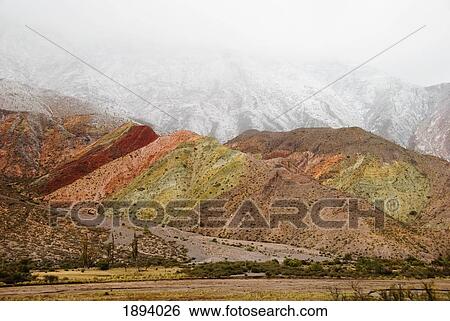 Stock Photograph - the colorful hills near purmamarca in northwest argentina; purmamarca, jujuy, argentina. Fotosearch