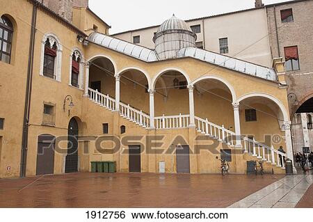 the grand staircase of lo scalone d'onore; ferrara, emilia-romagna, italy View Large Photo Image Stock Photograph - the grand staircase of lo scalone d'onore; ferrara, emilia-romagna, italy. Fotosearch