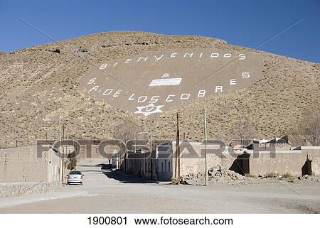 the sign on the hill above the town; san antonio de los cobres, salta, argentina View Large Photo Image Stock Image - the sign on the hill above the town; san antonio de los cobres, salta, argentina. Fotosearch