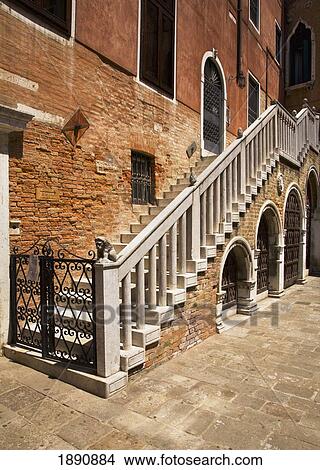venetian steps and courtyard; venice, veneto, italy View Large Photo Image Picture - venetian steps and courtyard; venice, veneto, italy. Fotosearch