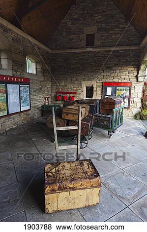 Stock Photo - wooden trunks on carts at a historic site; beamish, durham, england. Fotosearch