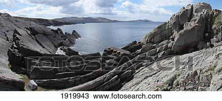 Stock Image - A Coastal Rock Formation Near Allihies, County Cork, Ireland. Fotosearch