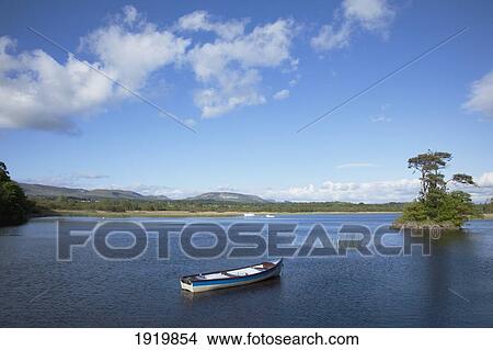 Picture - Boat On Lough Gill; Sligo, County Sligo, Ireland. Fotosearch