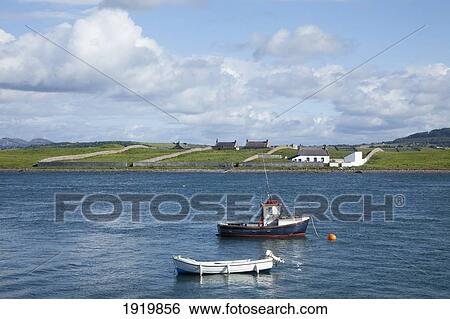 Stock Photograph - Boats In Sligo Harbour; Rosses Point, County Sligo, Ireland. Fotosearch