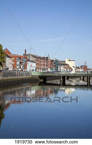 Bridge Over The River Lee; Cork City, County Cork, Ireland View Large Photo Image Stock Photography - Bridge Over The River Lee; Cork City, County Cork, Ireland. Fotosearch