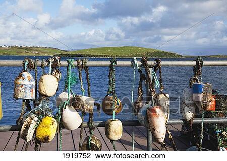 Buoys On Dock; Achill Island, County Mayo, Ireland View Large Photo Image Stock Image - Buoys On Dock; Achill Island, County Mayo, Ireland. Fotosearch