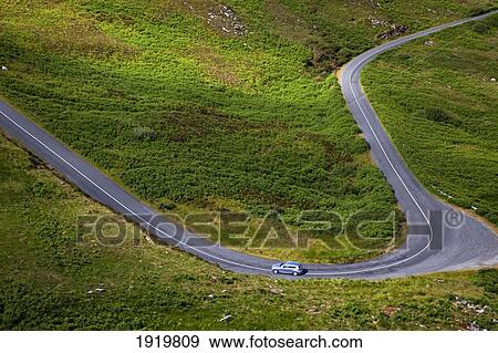 Car On Road To Beach; Fanad Head, County Donegal, Ireland View Large Photo Image Stock Photo - Car On Road To Beach; Fanad Head, County Donegal, Ireland. Fotosearch