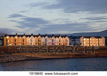 Coastal Irish Town At Sunset; Bundoran, County Donegal, Ireland View Large Photo Image Stock Image - Coastal Irish Town At Sunset; Bundoran, County Donegal, Ireland. Fotosearch