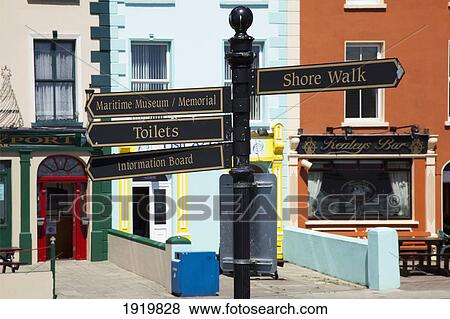 Direction Sign For Tourist Attractions; Greencastle, County Donegal, Ireland View Large Photo Image Stock Photo - Direction Sign For Tourist Attractions; Greencastle, County Donegal, Ireland. Fotosearch