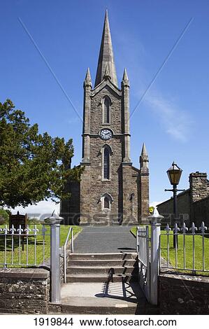 Picture - Exterior Of Church; Donegal Town, County Donegal, Ireland. Fotosearch