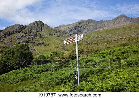 Hiking Signpost In Valley; Black Valley, County Kerry, Ireland View Large Photo Image Stock Photo - Hiking Signpost In Valley; Black Valley, County Kerry, Ireland. Fotosearch