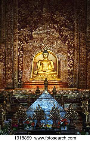 interior of wat phra singh temple; chiang mai, thailand View Large Photo Image Stock Photo - interior of wat phra singh temple; chiang mai, thailand. Fotosearch