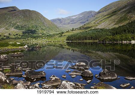 Irish Lake Reflections; Black Valley, County Kerry, Ireland View Large Photo Image Picture - Irish Lake Reflections; Black Valley, County Kerry, Ireland. Fotosearch