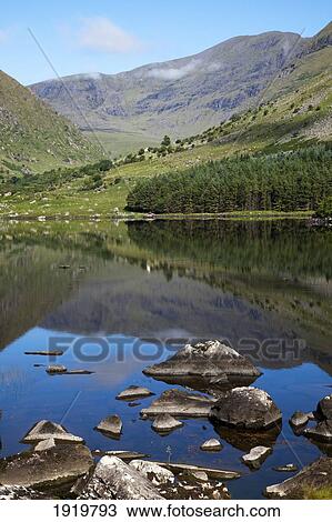 Irish Lake Reflections; Black Valley, County Kerry, Ireland View Large Photo Image Stock Image - Irish Lake Reflections; Black Valley, County Kerry, Ireland. Fotosearch