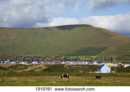 Irish Village Seen From A Distance; Allihies, County Cork, Ireland View Large Photo Image Stock Image - Irish Village Seen From A Distance; Allihies, County Cork, Ireland. Fotosearch