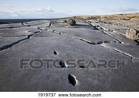 Stock Photo - Karst Landscape; Fanore, County Clare, Ireland. Fotosearch