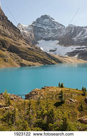 Stock Image - lake mcarthur near lake o'hara in yoho national park; field, british columbia, canada. Fotosearch