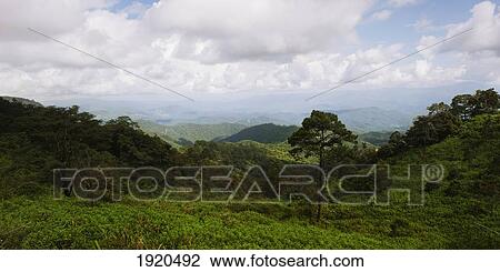 Stock Image - landscape and a cloudy sky; mae hia, chiang mai province, thailand. Fotosearch