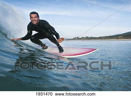 Stock Image - man wakeboarding; bunker beach, tarifa, cadiz, spain. Fotosearch