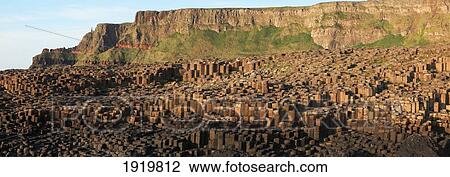 Natural Basalt Column Rock Formations; Giant'S Causeway, County Antrim, Northern Ireland View Large Photo Image Stock Image - Natural Basalt Column Rock Formations; Giant'S Causeway, County Antrim, Northern Ireland. Fotosearch