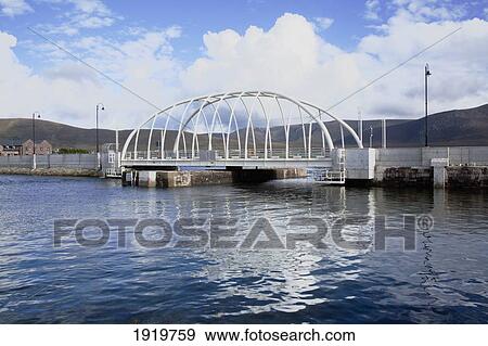 Stock Photo - New And Modern Achill Sound Bridge; Achill Island, County Mayo, Ireland. Fotosearch