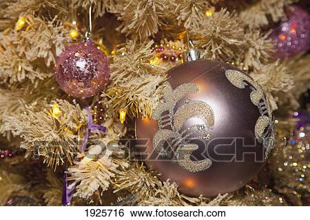 Stock Photograph - ornaments on a christmas tree; edmonton, alberta, canada. Fotosearch