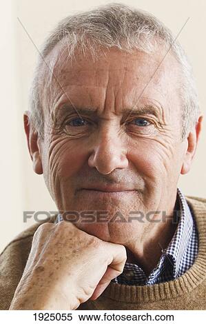 Stock Photography - portrait of smiling mature man; nerja, malaga, andalusia, spain. Fotosearch