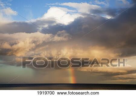 Rainbow Over The Horizon; Roches Point, County Cork, Ireland View Large Photo Image Stock Image - Rainbow Over The Horizon; Roches Point, County Cork, Ireland. Fotosearch