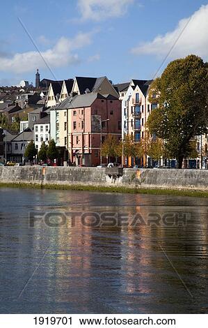 Stock Image - River Lee Waterfront; Cork City, County Cork, Ireland. Fotosearch