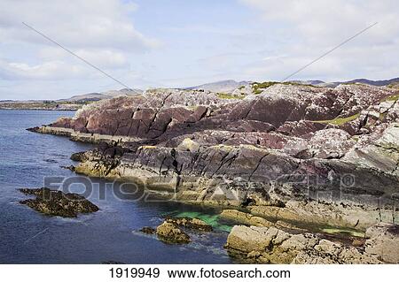 Rock Along The Coast Of Kenmare Bay Near Sneem; County Kerry, Ireland View Large Photo Image Stock Photo - Rock Along The Coast Of Kenmare Bay Near Sneem; County Kerry, Ireland. Fotosearch