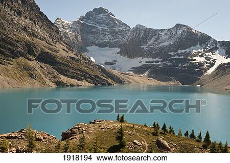 Picture - scenic of lake mcarthur; yoho national park, british columbia, canada. Fotosearch