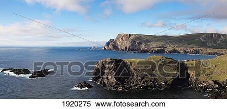 Stock Photography - Seaside Cliffs; Glencolumbkille, County Donegal, Ireland. Fotosearch