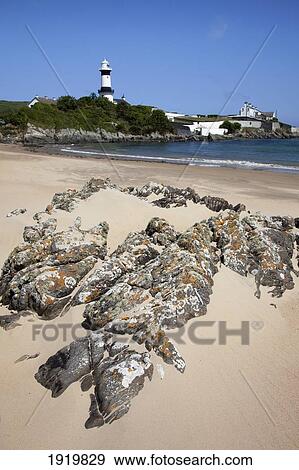 Stock Photo - Shrove Lighthouse On The Inishowen Peninsula; Greencastle, County Donegal, Ireland. Fotosearch