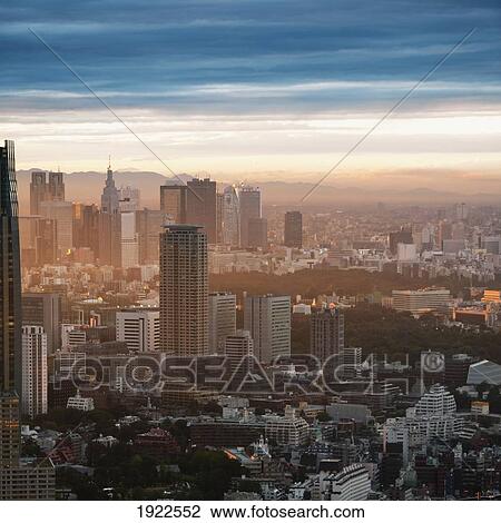 skyline at sunset; tokyo, japan View Large Photo Image Stock Image - skyline at sunset; tokyo, japan. Fotosearch