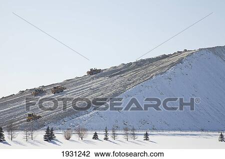 Stock Image - snow storage location; edmonton, alberta, canada. Fotosearch