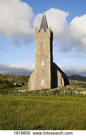 Stock Photography - St. Columba'S Church; Glencolumbkille, County Donegal, Ireland. Fotosearch