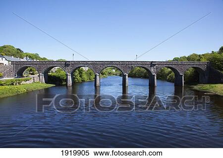 St. Julian'S Railway Bridge Over River Usk; Newport, County Mayo, Ireland View Large Photo Image Stock Photography - St. Julian'S Railway Bridge Over River Usk; Newport, County Mayo, Ireland. Fotosearch