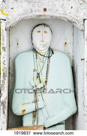 Stock Photo - Statue Of St. Kieran; Killybegs, County Donegal, Ireland. Fotosearch