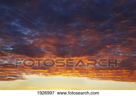 Stock Photo - sunrise sky through morning fog; willamette valley, oregon, usa. Fotosearch