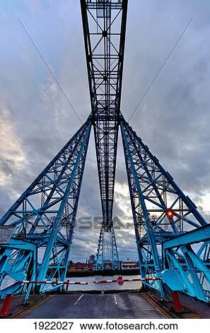 Stock Photo - tees transporter bridge; middlesbrough, teesside, england. Fotosearch