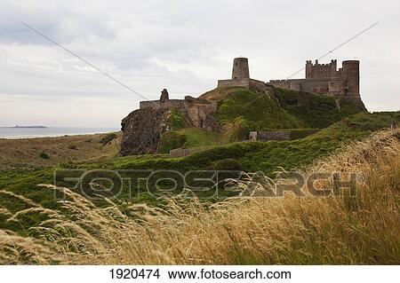 Picture - the bamburgh castle; berwick-upon-tweed, bamburgh, england. Fotosearch