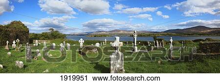 The Old Graveyard On Kenmare Bay Near Kenmare; Templenoe, County Kerry, Ireland View Large Photo Image Stock Image - The Old Graveyard On Kenmare Bay Near Kenmare; Templenoe, County Kerry, Ireland. Fotosearch
