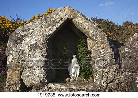 Stock Photo - Virgin Mary Grotto; Carna, County Galway, Ireland. Fotosearch