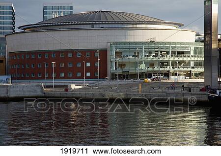 Waterfront Hall On The River Lagan; Belfast, County Antrim, Northern Ireland View Large Photo Image Stock Image - Waterfront Hall On The River Lagan; Belfast, County Antrim, Northern Ireland. Fotosearch