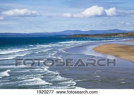 Waves On Beach; Bundoran, County Donegal, Ireland View Large Photo Image Stock Photo - Waves On Beach; Bundoran, County Donegal, Ireland. Fotosearch