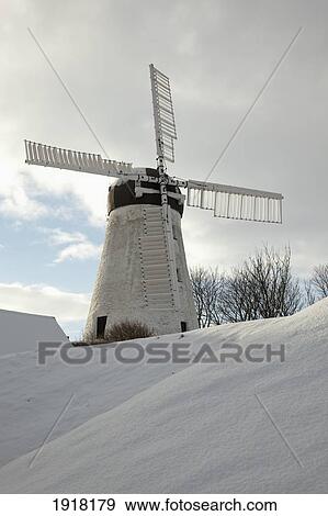 windmill in winter; sunderland, tyne and wear, england View Large Photo Image Stock Photo - windmill in winter; sunderland, tyne and wear, england. Fotosearch