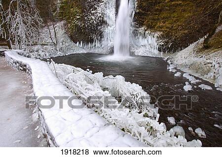 winter ice storm by latourell falls; columbia river gorge, oregon, usa View Large Photo Image Stock Photo - winter ice storm by latourell falls; columbia river gorge, oregon, usa. Fotosearch